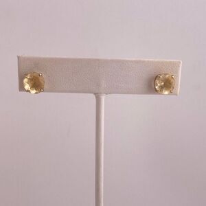 14k Yellow Gold and Citrine Stud Earrings